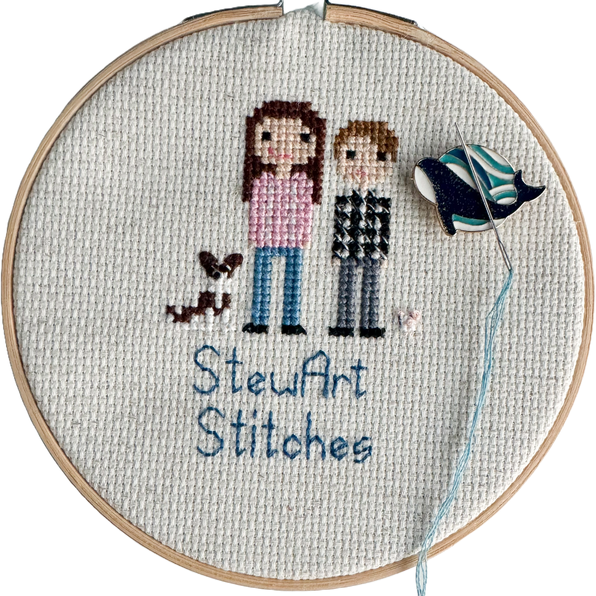 Whale Enamel Needle Minder