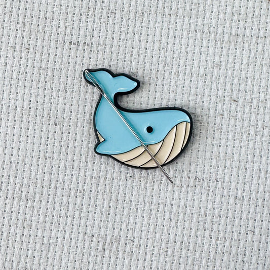 Whale Enamel Needle Minder