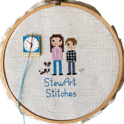 Will Return clock sign magnetic enamel needle minder – a fun and nostalgic stitching accessory for cross stitch, embroidery, sewing, quilting, or needlepoint. Perfect for adding a touch of retro charm to your project.