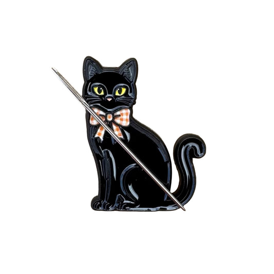 black cat enamel magnetic needle minder
