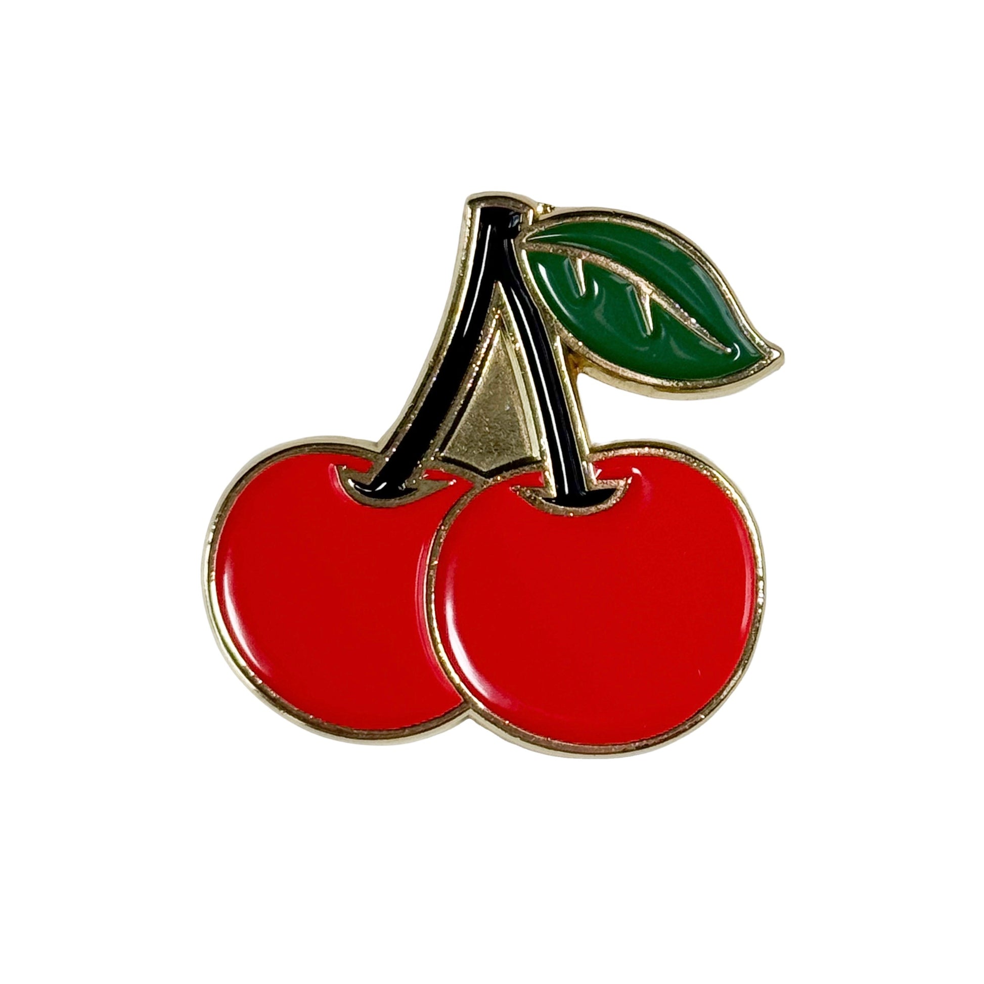 Red cherry needle minder with strong magnet for stitching.