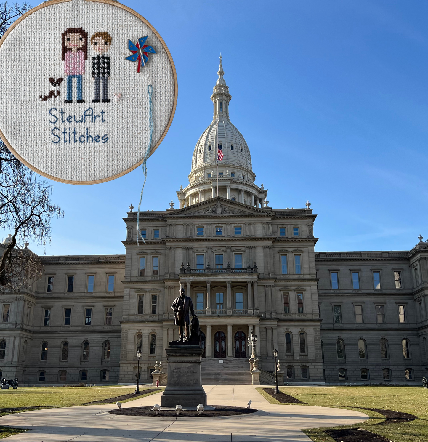 American Flag Magnetic Enamel Needle Minders