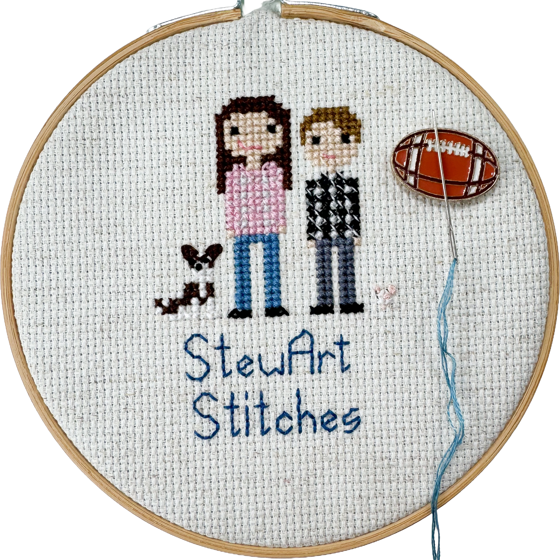 football enamel needle minder