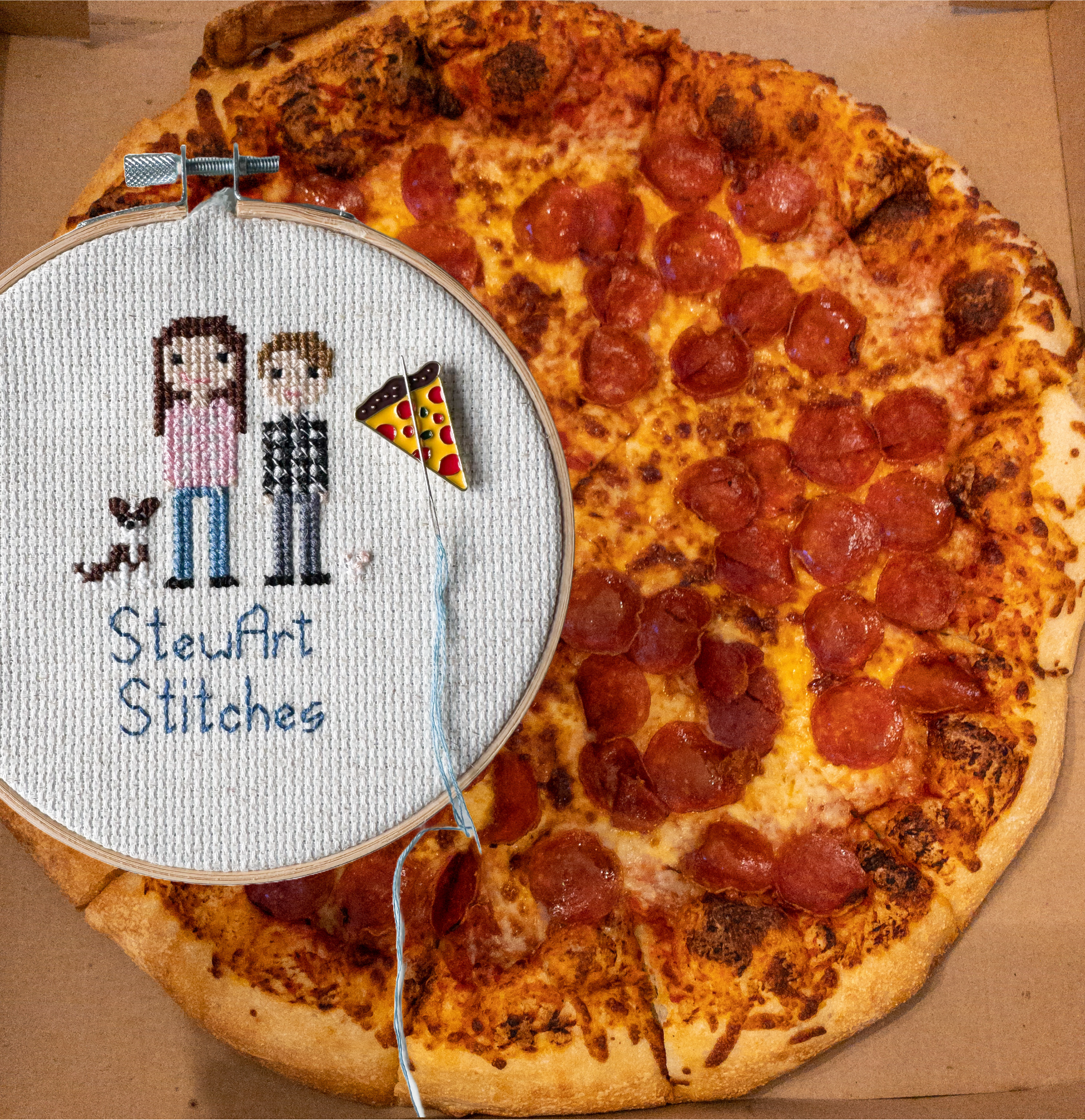 Pizza Magnetic Enamel Needle Minder