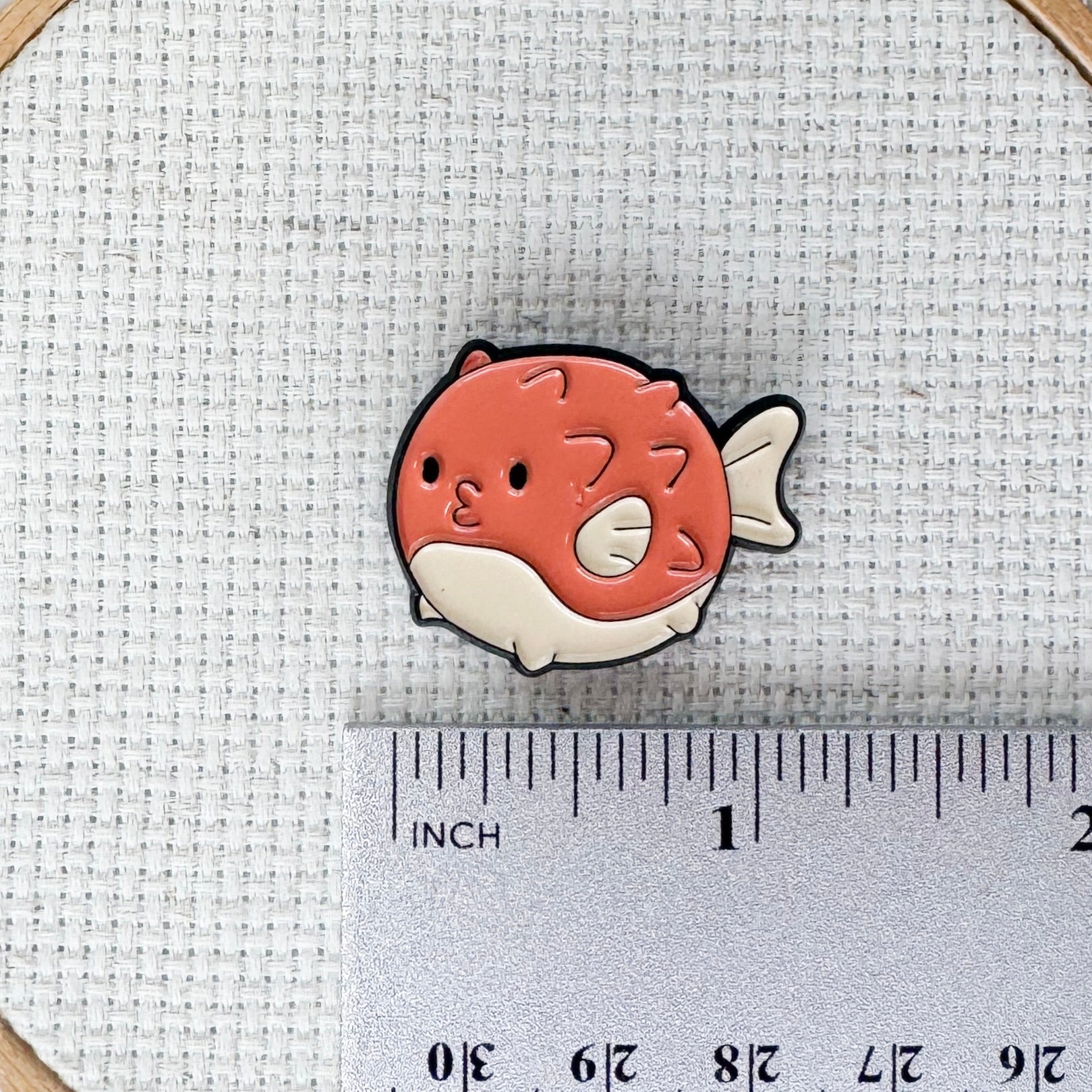 puffy Blowfish Enamel Needle Minder
