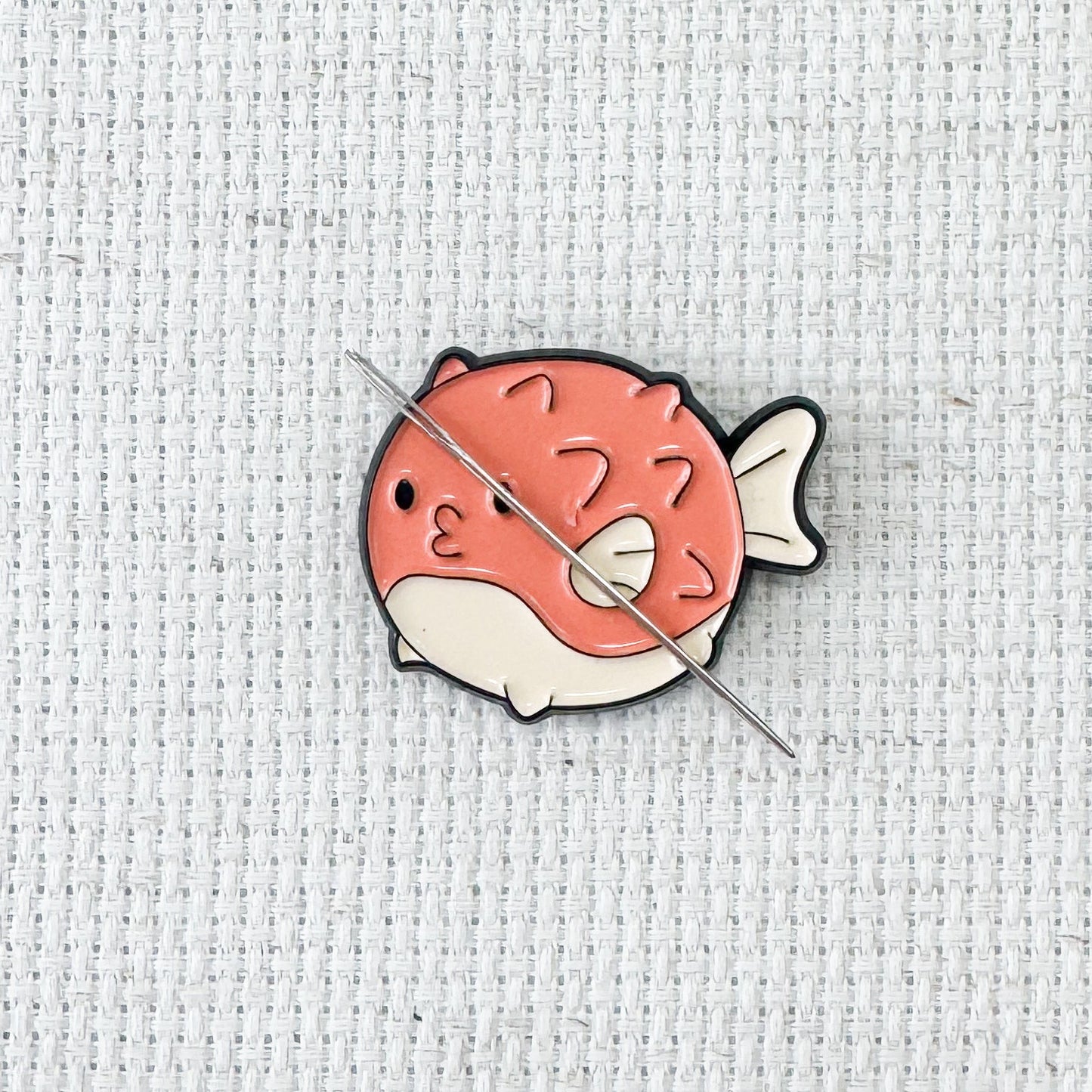 puffy Blowfish Enamel Needle Minder