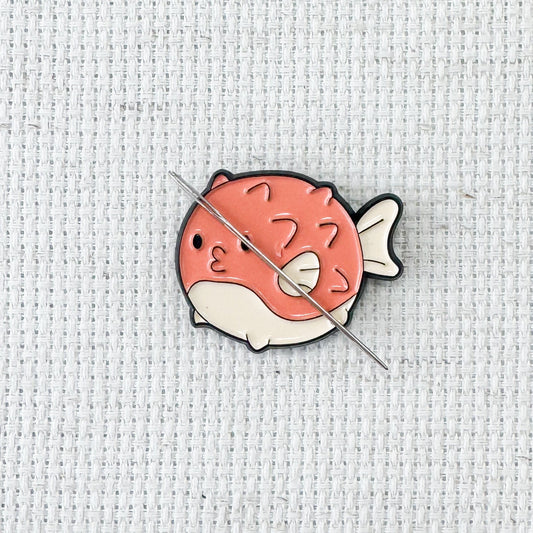 puffy Blowfish Enamel Needle Minder