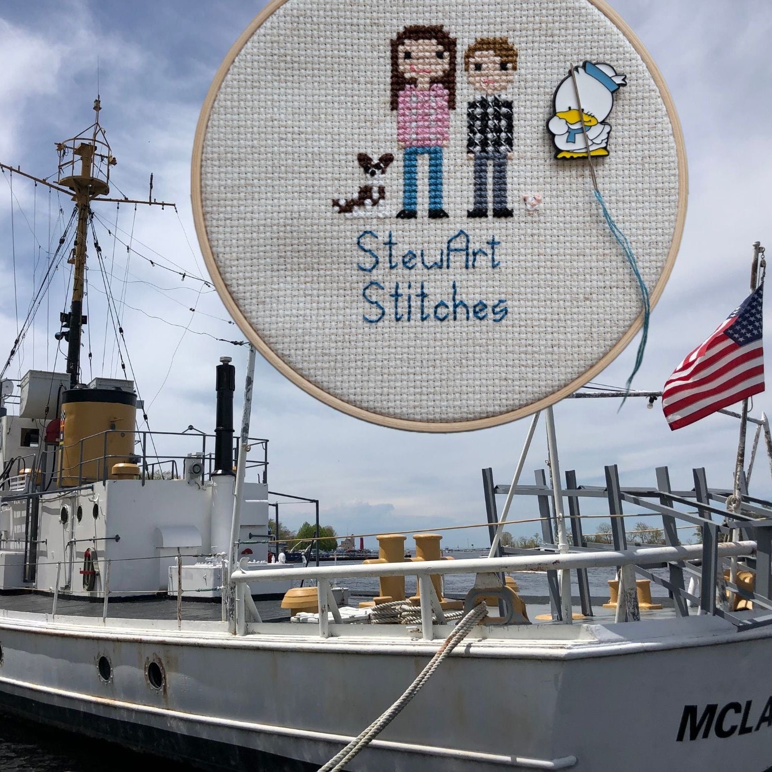 Sailor Duck Enamel Needle Minder